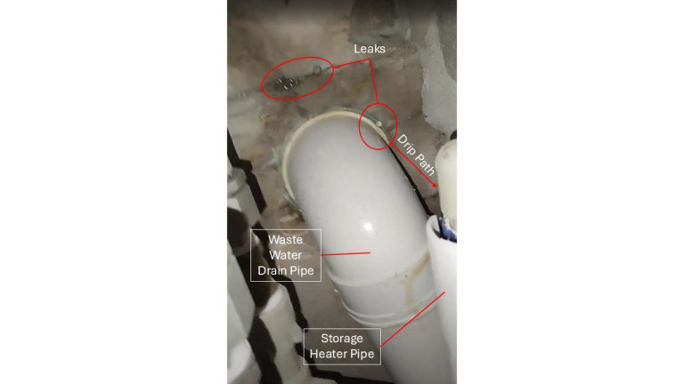 Bathroom Ceiling Leak Diagnosis at The Trilinq, Clementi